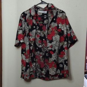 Floral button up